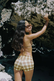 RHO SHORT | ATHENA LIME TARTAN