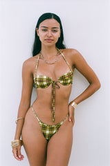 DION TOP | ATHENA LIME TARTAN