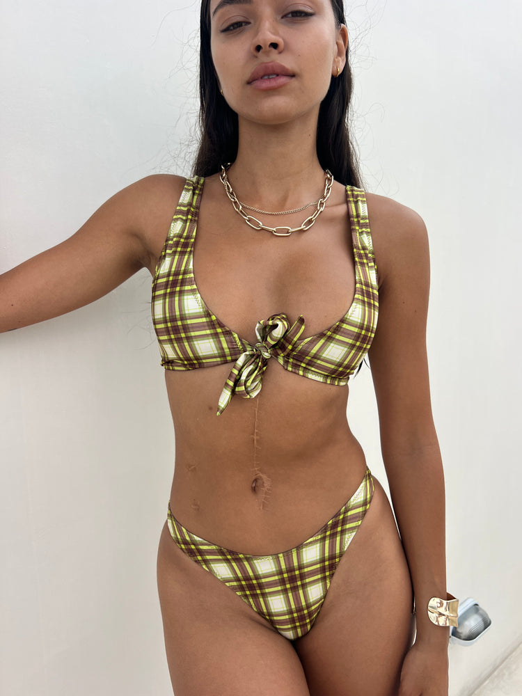 
                  
                    Kendall top - Athena lime tartan - PRE ORDER
                  
                