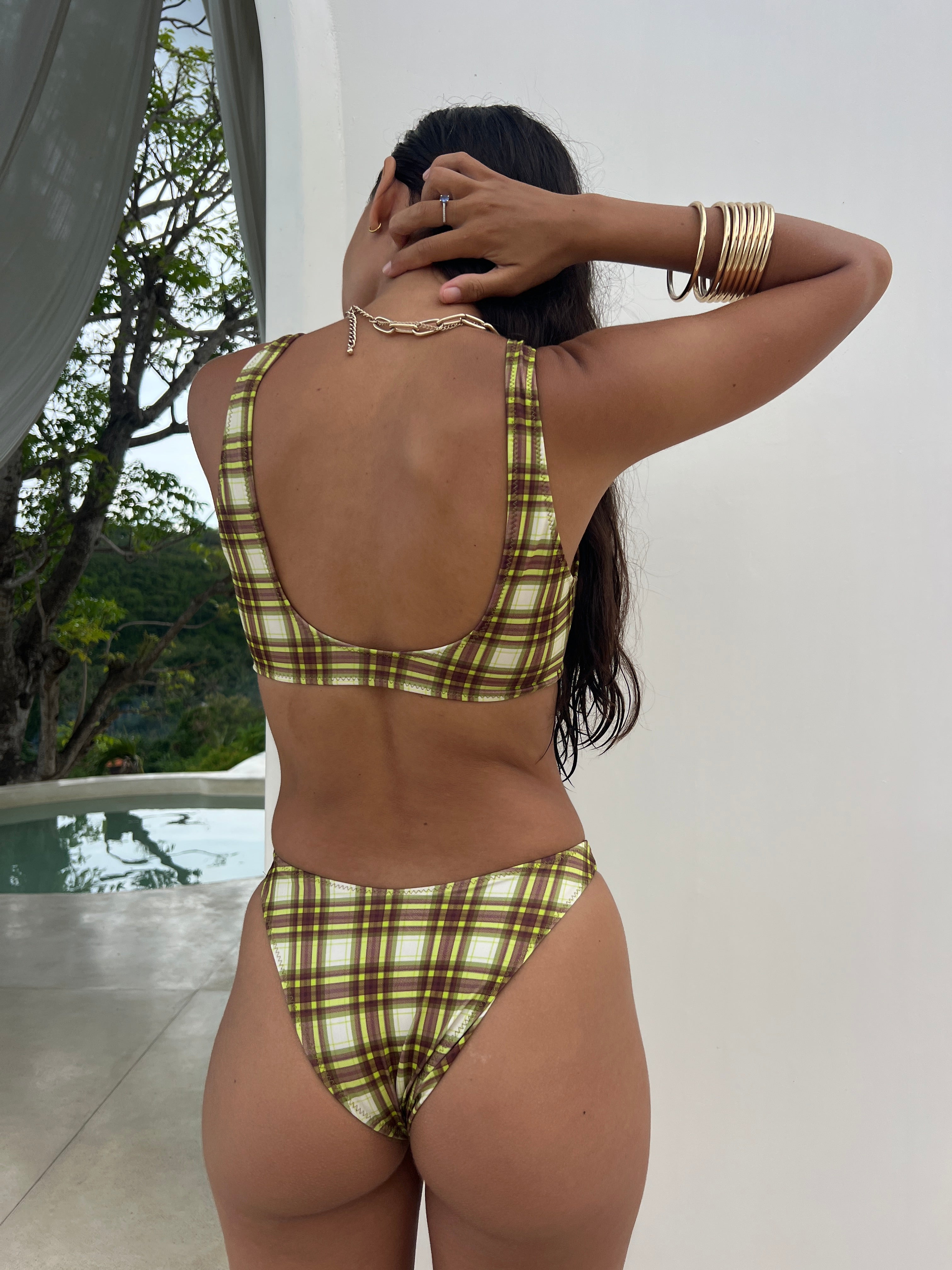 KENDALL TOP | ATHENA LIME TARTAN