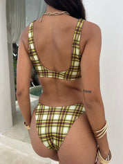 BASIC BOTTOM | ATHENA LIME TARTAN