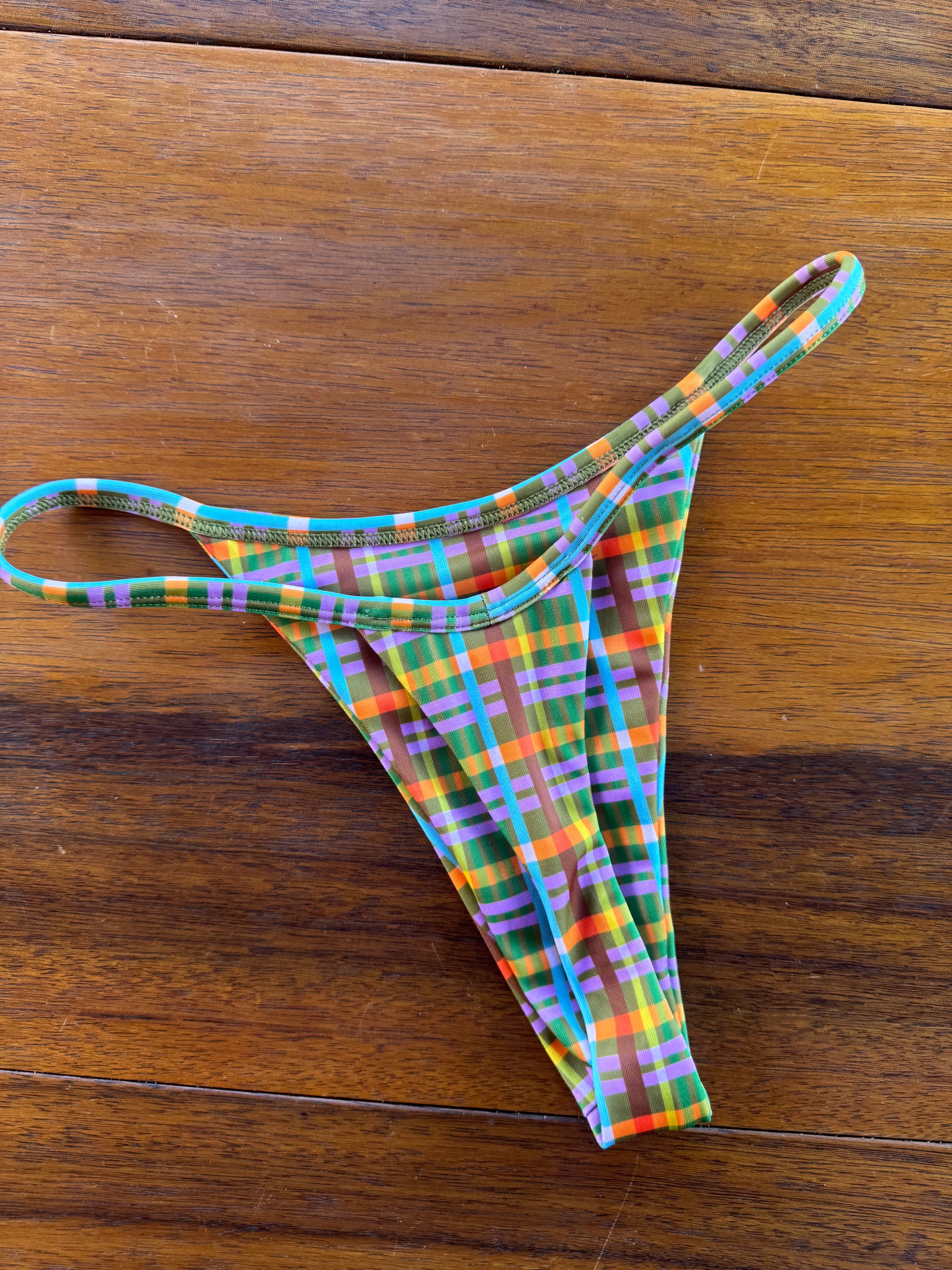 THONG BOTTOM | PAXI PLAID